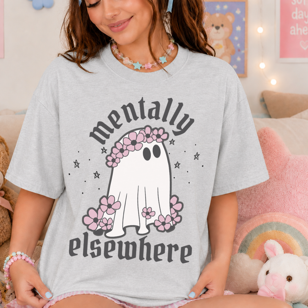 Mentally Elsewhere Ghost Tee