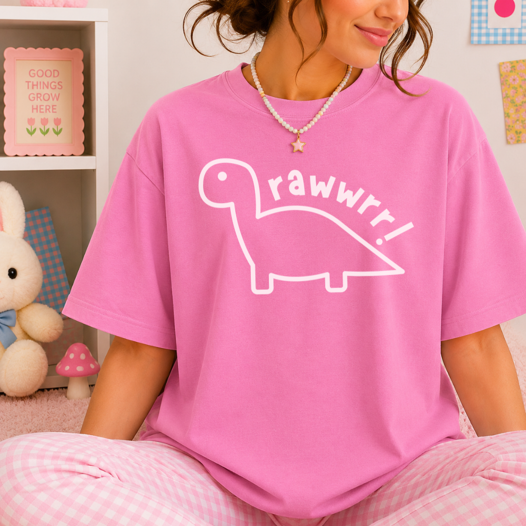 Pastel Rawwrr Dino Tee