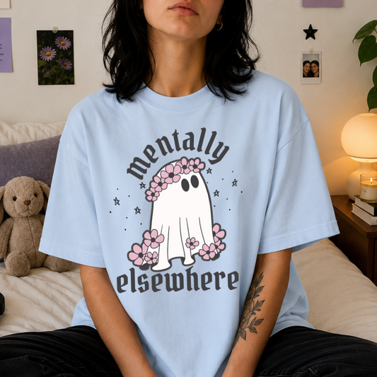 Mentally Elsewhere Ghost Tee
