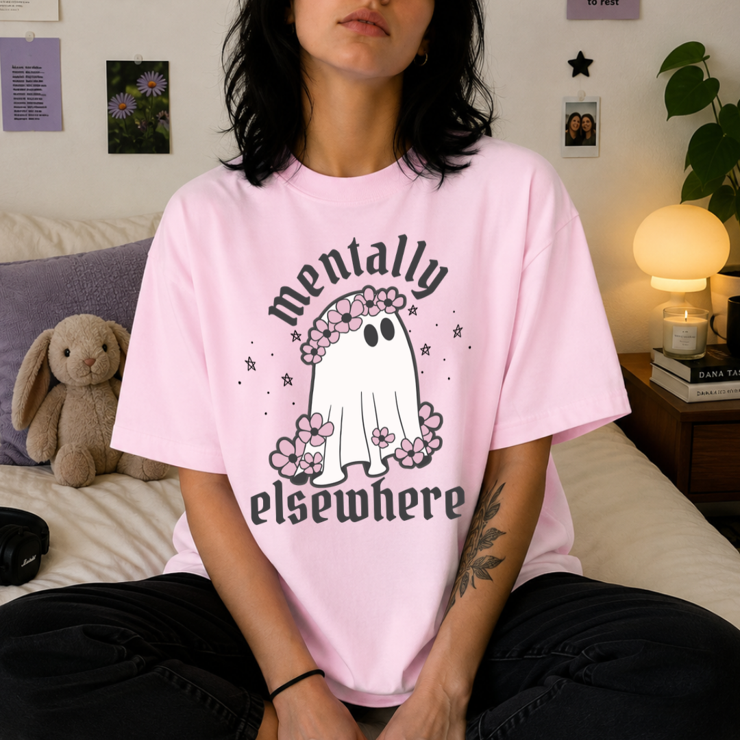 Mentally Elsewhere Ghost Tee