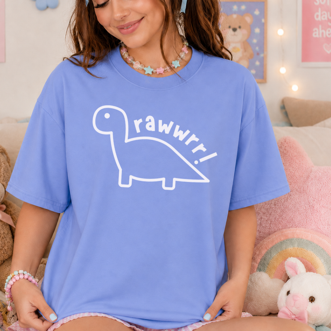 Pastel Rawwrr Dino Tee