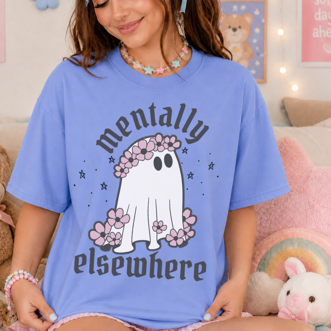 Mentally Elsewhere Ghost Tee